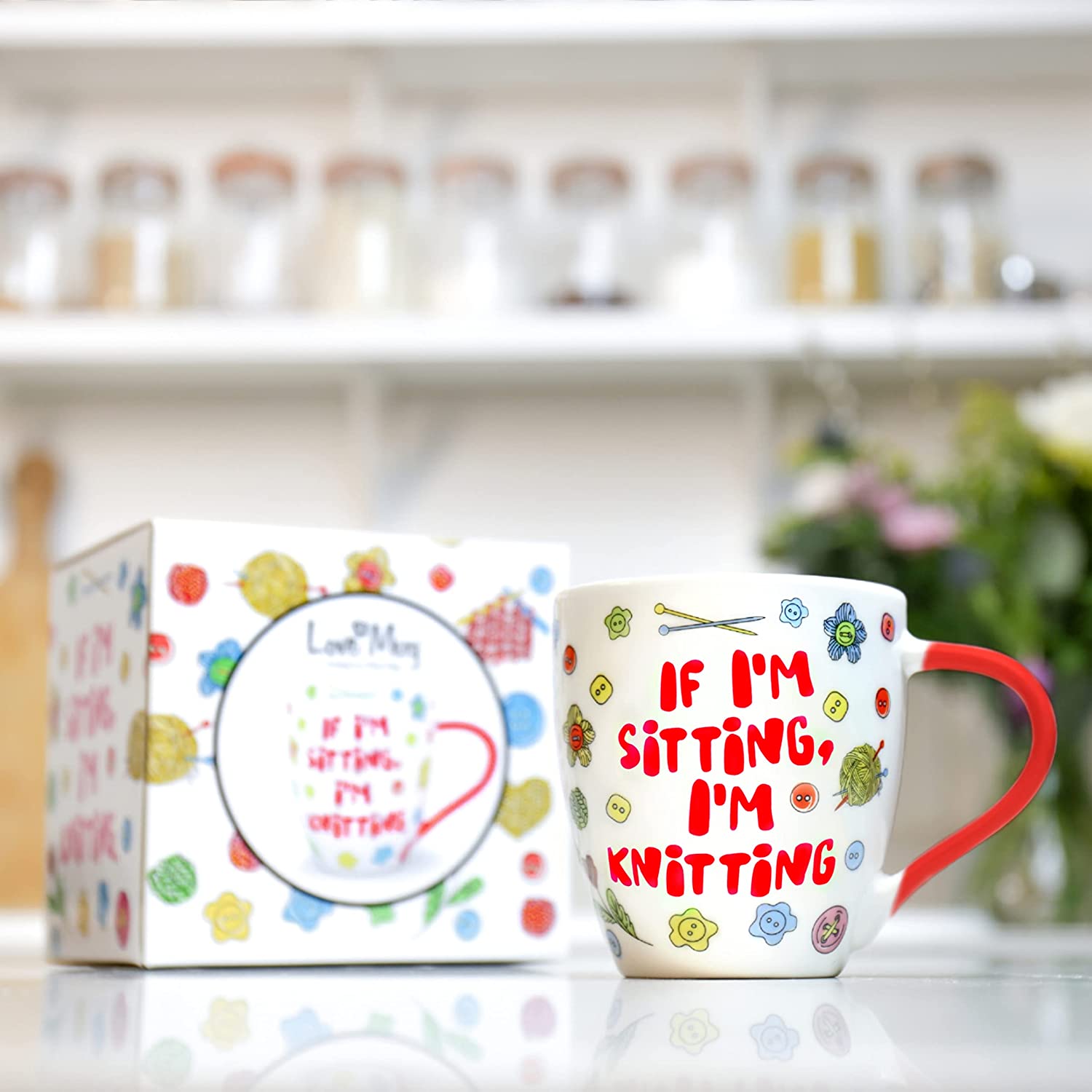 Personalised Knitting Mug Knitting Gifts for Women Knitting Lover